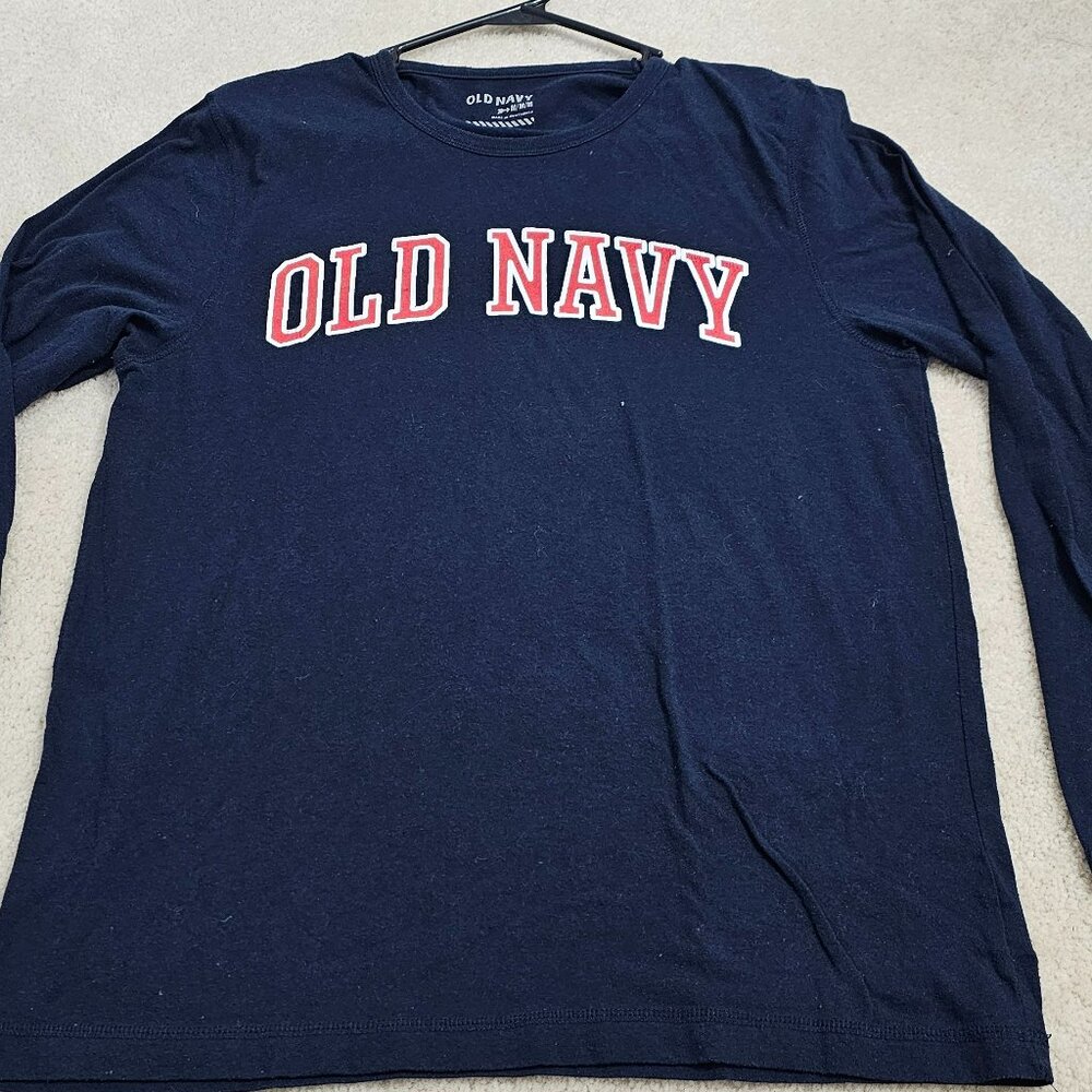 Old Navy Men's Navy Blue long sleeve shirt